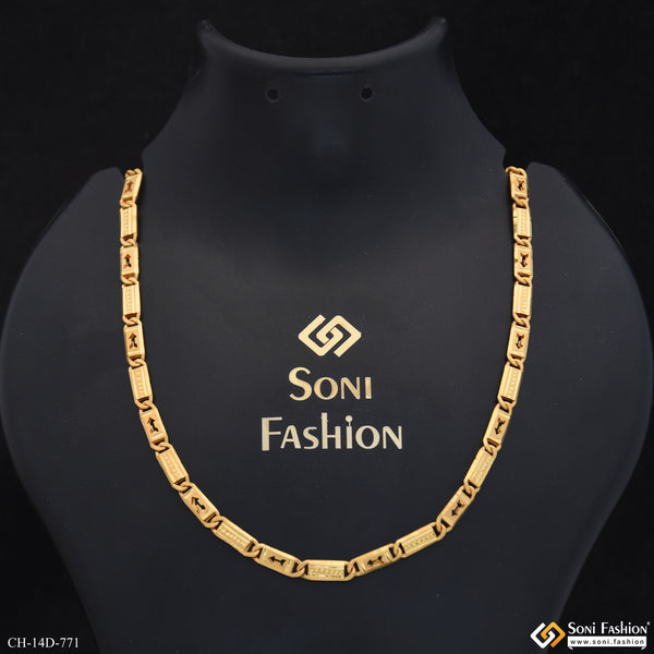 Trending Design Gold Plated Nawabi Chain for Men - Style D771