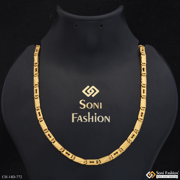 Awesome Design Gold Plated Nawabi Chain for Men - Style D772