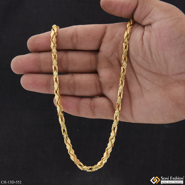 Cool Design Superior Quality Gold Plated Chain for Men - Style D552