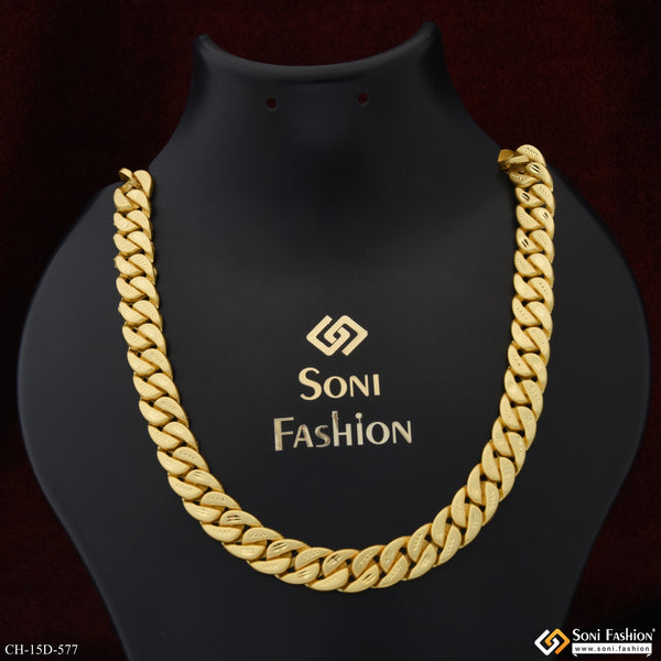 Stylish Design Best Quality Gold Plated Pokal Chain for Men - Style D577