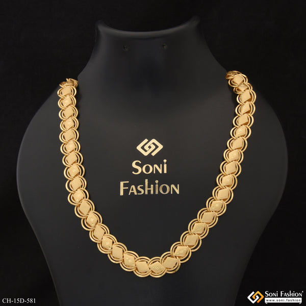 Superior Quality Unique Design Gold Plated Kohli Chain for Men - Style D581