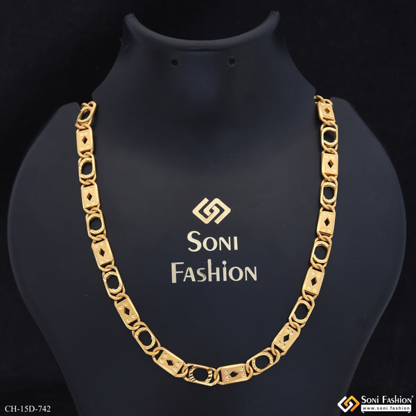 Finely Detailed Design Gold Plated Link Nawabi for Men - Style D742