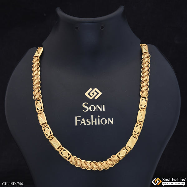 Fabulous Design Gold Plated Kohli Nawabi Chain for Men - Style D746