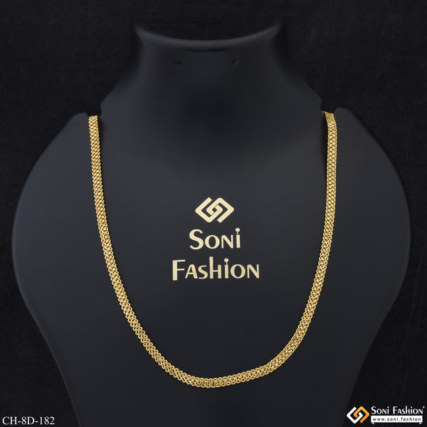 Superior Quality Hand-Crafted Design Gold Plated Chain for Men - Style D182