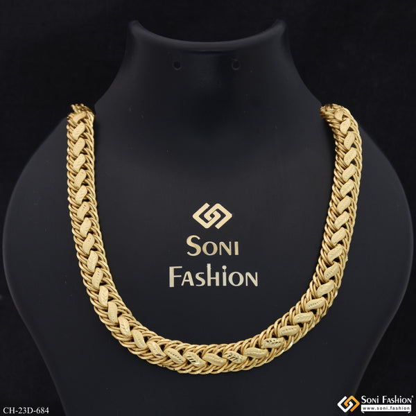 Excellent Design Gold Plated Link Chain for Men - Style D684