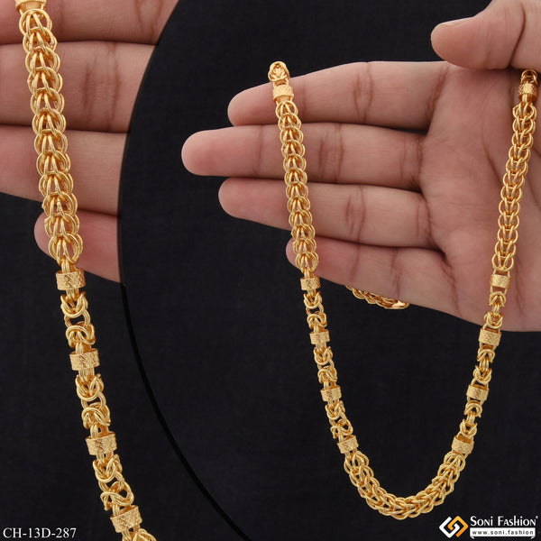 Exciting Design High-Quality Gold Plated Rajwadi Chain for Men - Style D287