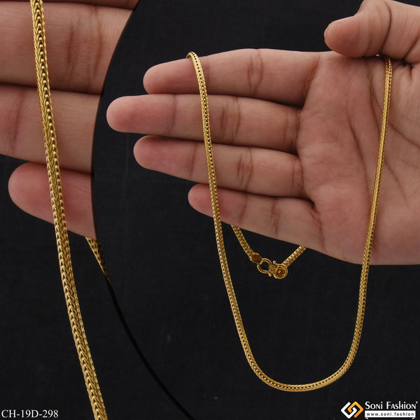 1 Gram Gold Plated Best Quality Elegant Design Chain for Men - Style D298