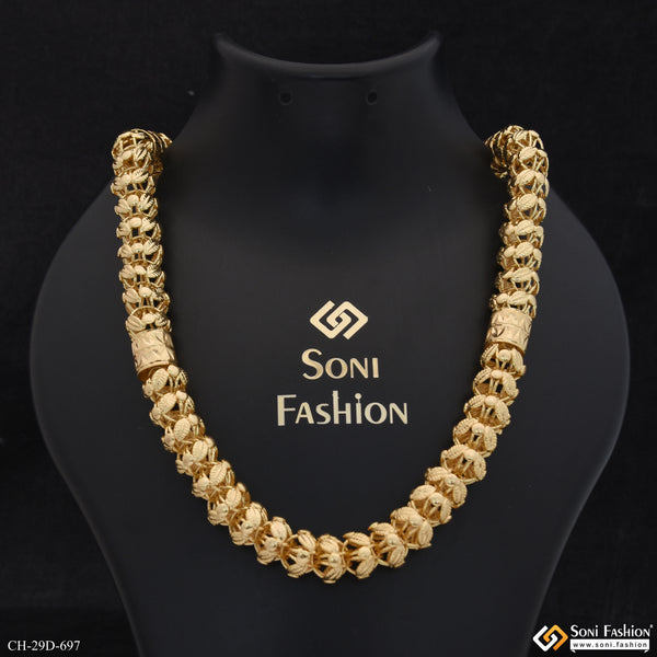 Awesome Design Gold Plated Rajwadi Chain for Men - Style D697