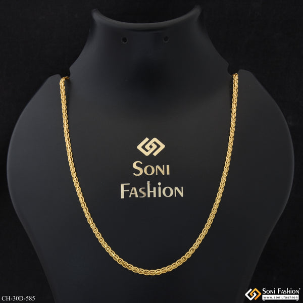 1 Gram Gold Plated Excellent Design Chain for Men - Style D585