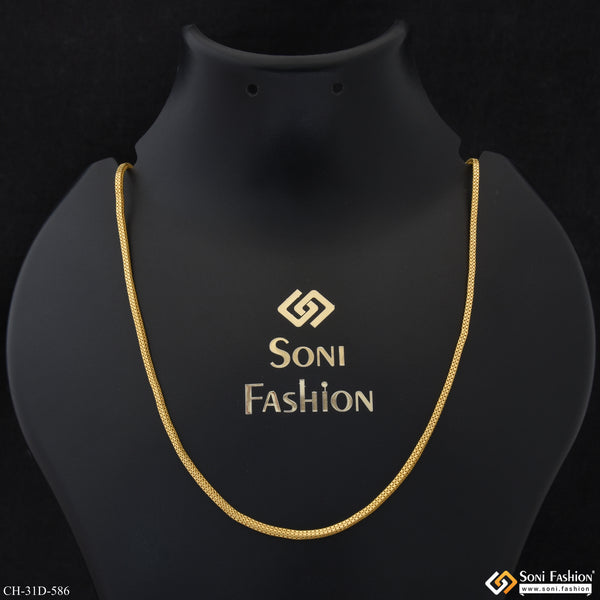 1 Gram Gold Plated Best Quality Chain for Men - Style D586