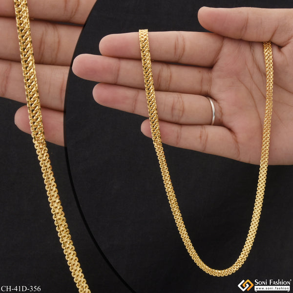 1 Gram Gold Plated Shipra Dainty Design Best Quality Chain for Men - Style D356