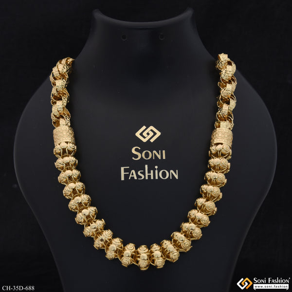 Excellent Design Gold Plated Rajwadi Chain for Men - Style D688