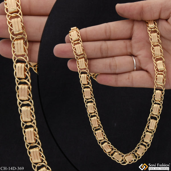 Extraordinary Design Gold Plated Linked Chain for Men - Style D369