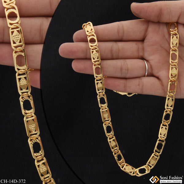 Fancy Design High-Quality Gold Plated Nawabi Chain for Men - Style D372