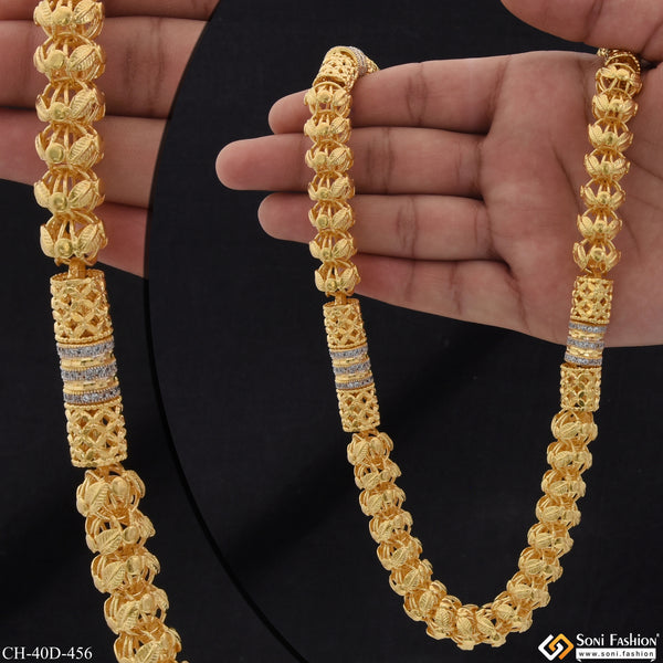 Best Quality Elegant Design Gold Plated Rajwadi Chain for Men - Style D456