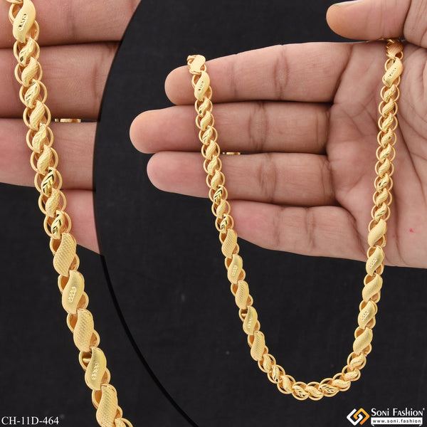 Attention-Getting Design Gold Plated Kohli Chain for Men - Style D464