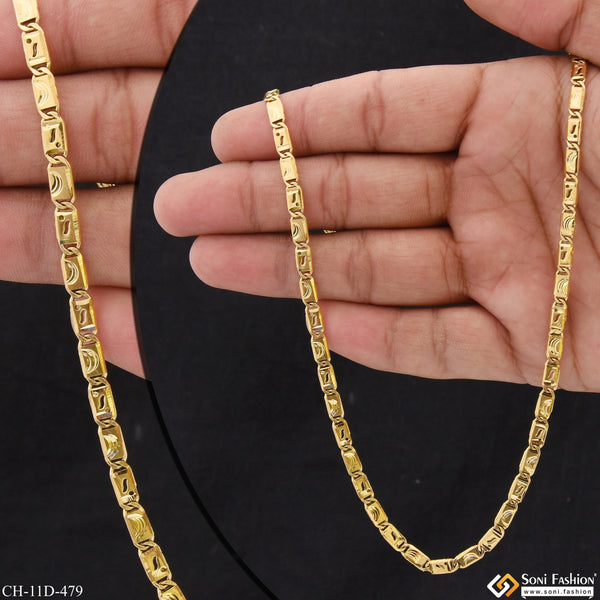 Amazing Design 18k Gold Plated Nawabi Chain for Men - Style D479