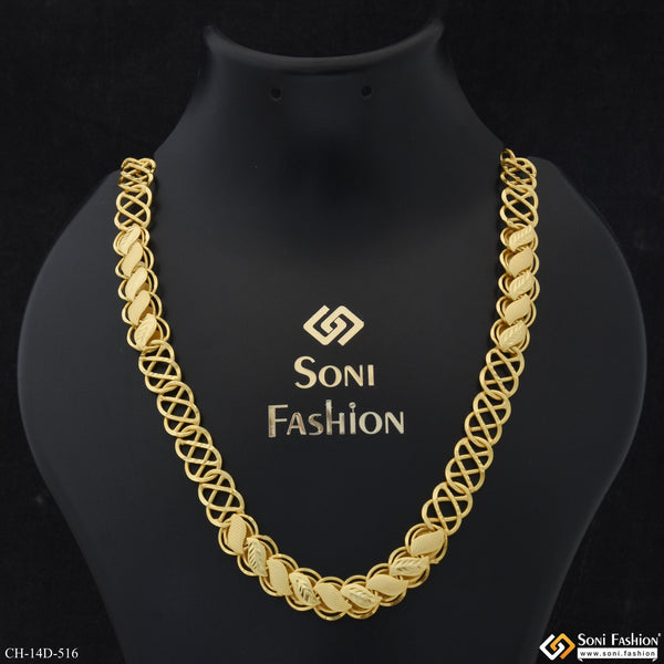 Stylish Design Best Quality Gold Plated Chain for Men - Style D516