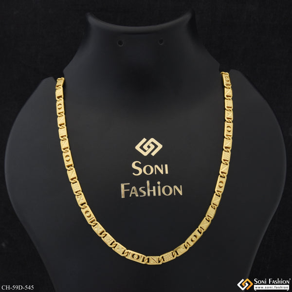 1 Gram Gold Plated Latest Design Nawabi Chain for Men - Style D545