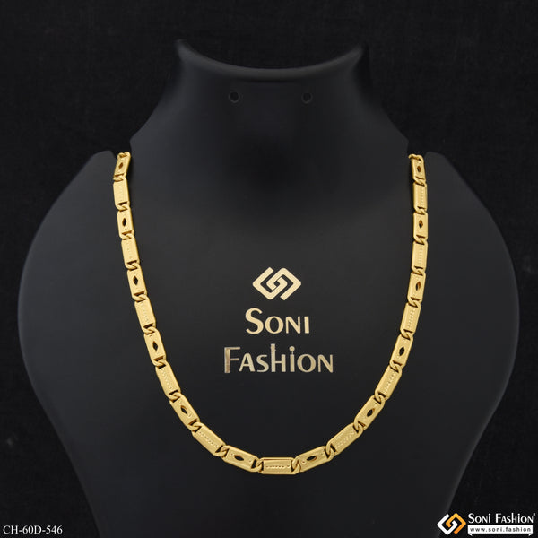 1 Gram Gold Plated Delicate Design Nawabi Chain for Men - Style D546