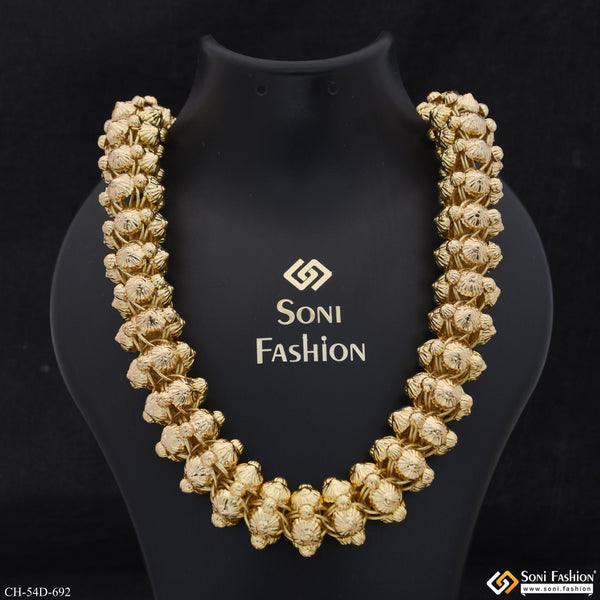 Finely Detailed Design Gold Plated Rajwadi Chain for Men - Style D692