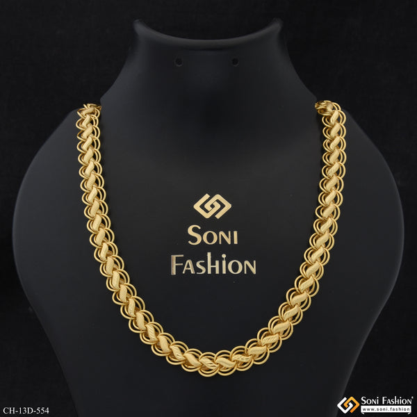 Excellent Design Gold Plated Kohli Chain for Men - Style D554