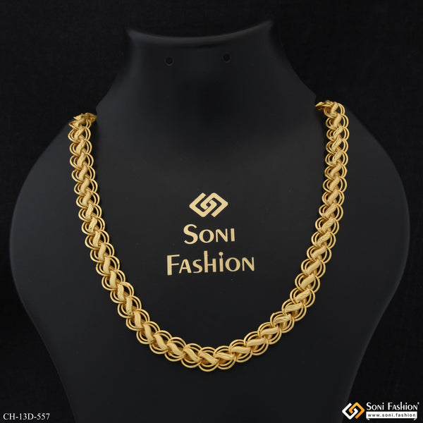 Sophisticated Design Gold Plated Kohli Chain for Men - Style D557