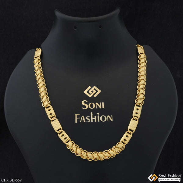 Extraordinary Design Gold Plated Kohli Nawabi Chain for Men - Style D559