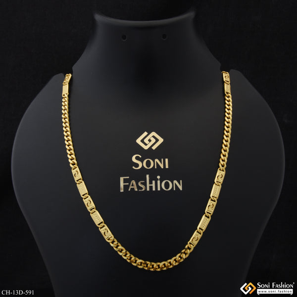 Amazing Design Gold Plated Link Nawabi Chain for Men - Style D591