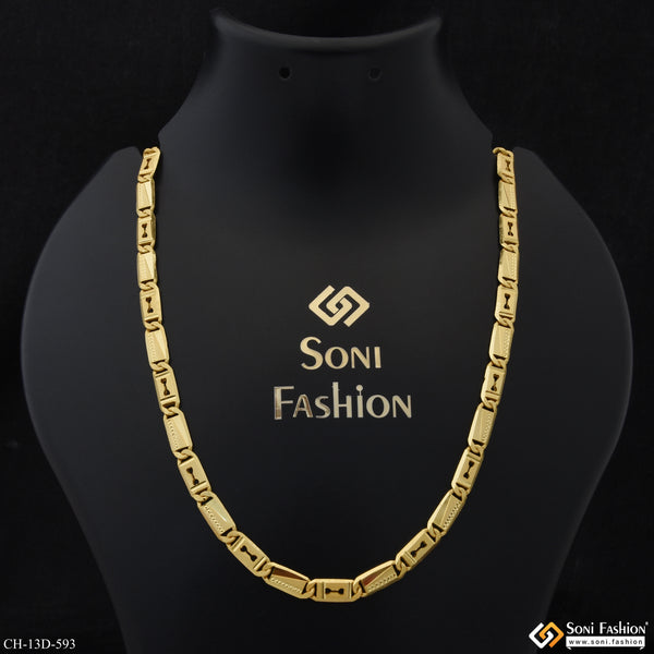 Extraordinary Design Gold Plated Nawabi Chain for Men - Style D593