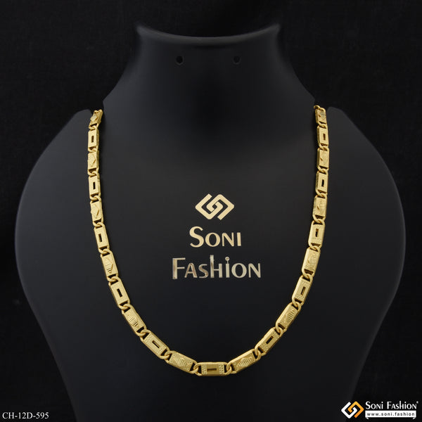 Popular Design Gold Plated Nawabi Chain for Men - Style D595