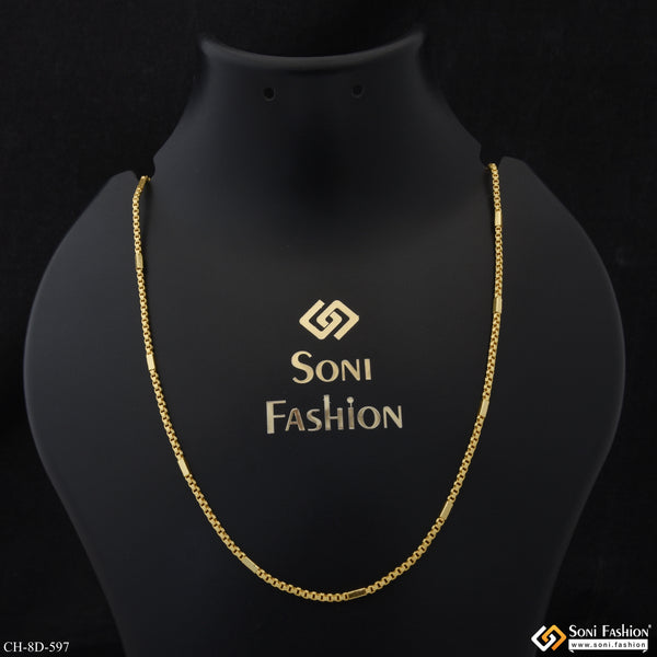 Best Quality Durable Design Gold Plated Chain for Men - Style D597