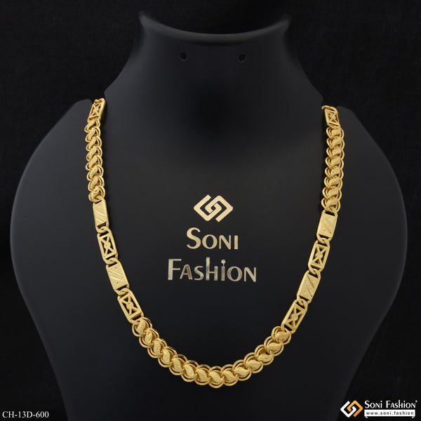 Excellent Design Gold Plated Kohli Nawabi Chain for Men - Style D600