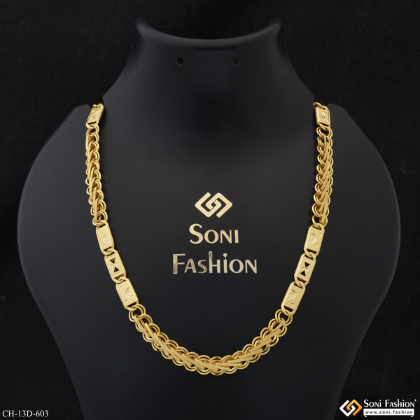 Trending Design Gold Plated Kohli Nawabi Chain for Men - Style D603