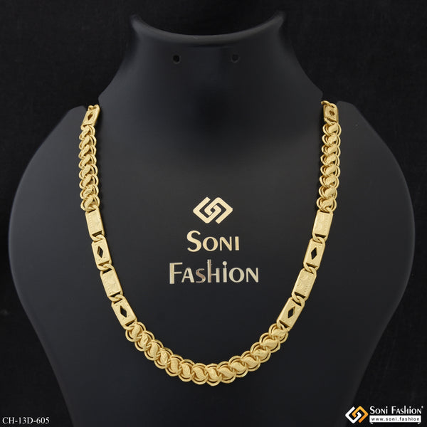 Awesome Design Gold Plated Kohli Nawabi Chain for Men - Style D605