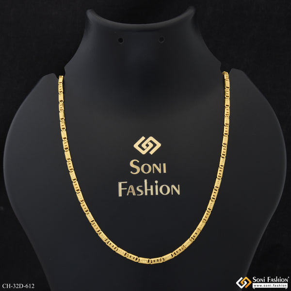 1 Gram Gold Plated Latest Design Nawabi Chain for Men - Style D612