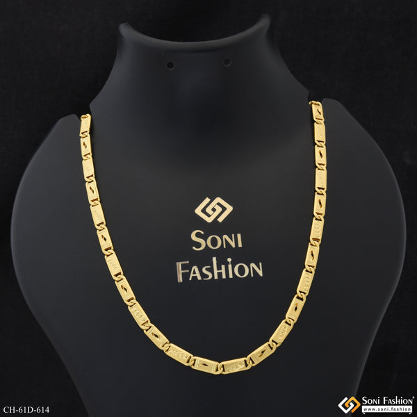 1 Gram Gold Plated Amazing Design Nawabi Chain for Men - Style D614