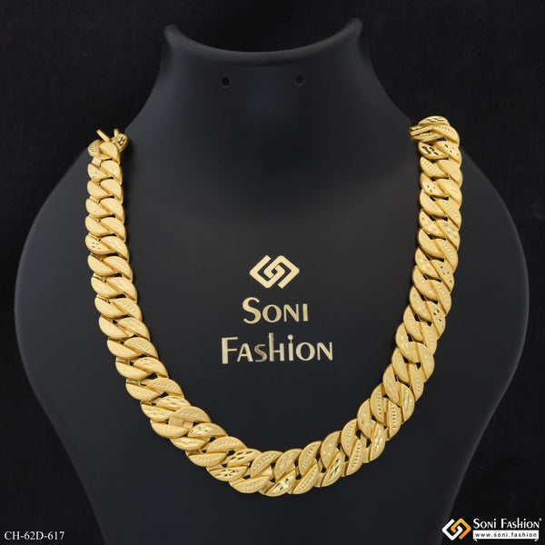 1 Gram Gold Plated Popular Design Pokal Chain for Men - Style D617