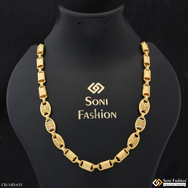 Antique Design Gold Plated Nawabi Chain for Men - Style D635