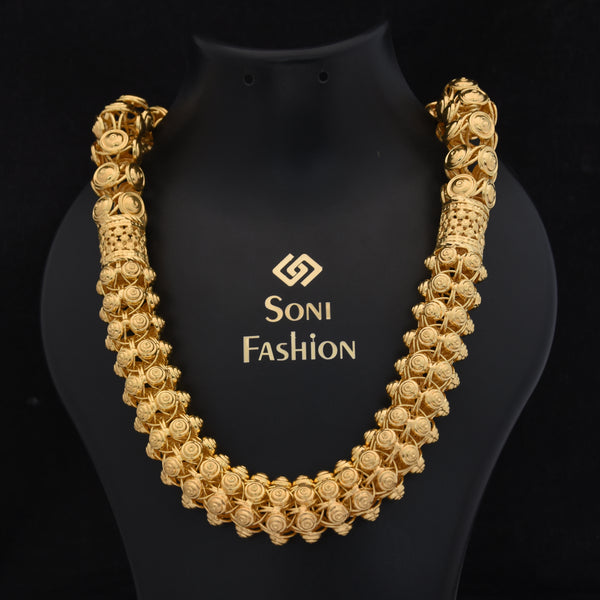 Prominent Design Gold Plated Rajwadi Chain for Men - Style D664