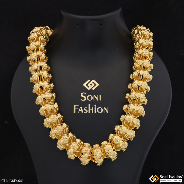 1 Gram Gold Plated Popular Design Rajwadi Chain for Men - Style D641