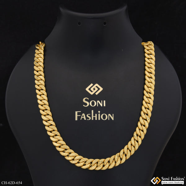 1 Gram Gold Plated Awesome Design Pokal Chain for Men - Style D654