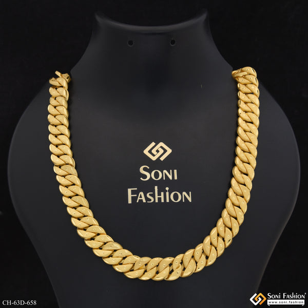 1 Gram Gold Plated Fabulous Design Pokal Chain for Men - Style D658