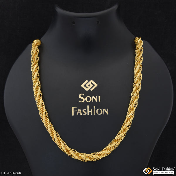 Dainty Design Best Quality Gold Plated Rassa Chain for Men - Style D668