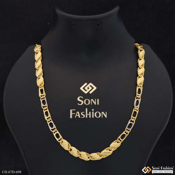 1 Gram Gold Plated Awesome Design Kohli Chain for Men - Style D698