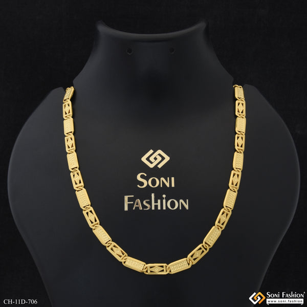 Prominent Design Gold Plated Nawabi Chain for Men - Style D706