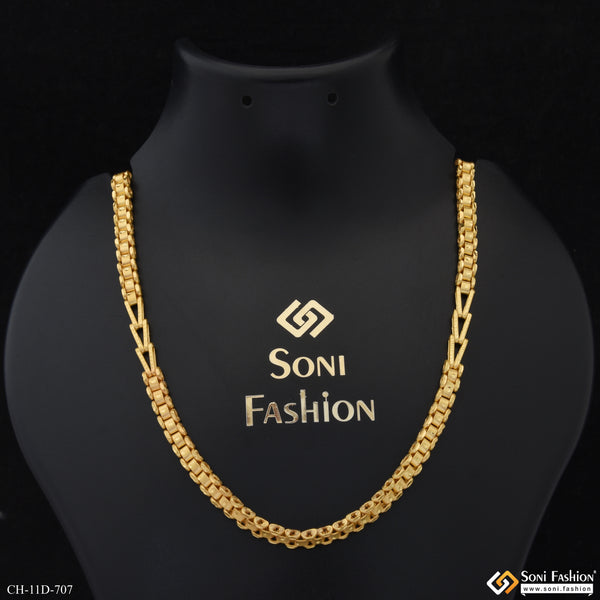 Popular Design Gold Plated Box Chain for Men - Style D707