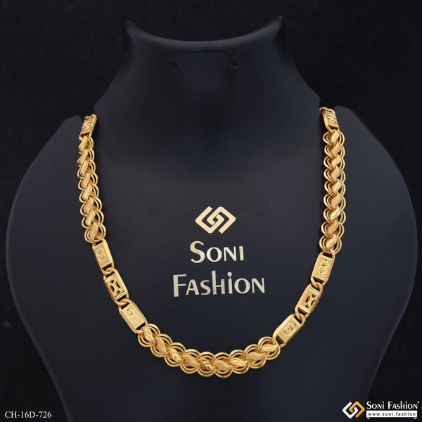 Artisanal Design Gold Plated Kohli Nawabi Chain for Men - Style D726