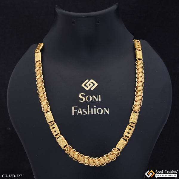 Popular Design Gold Plated Kohli Nawabi Chain for Men - Style D727