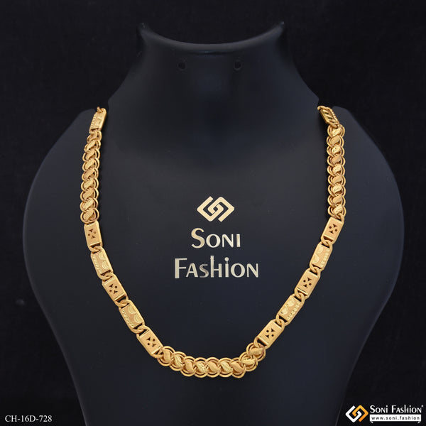 Amazing Design Gold Plated Kohli Nawabi Chain for Men - Style D728